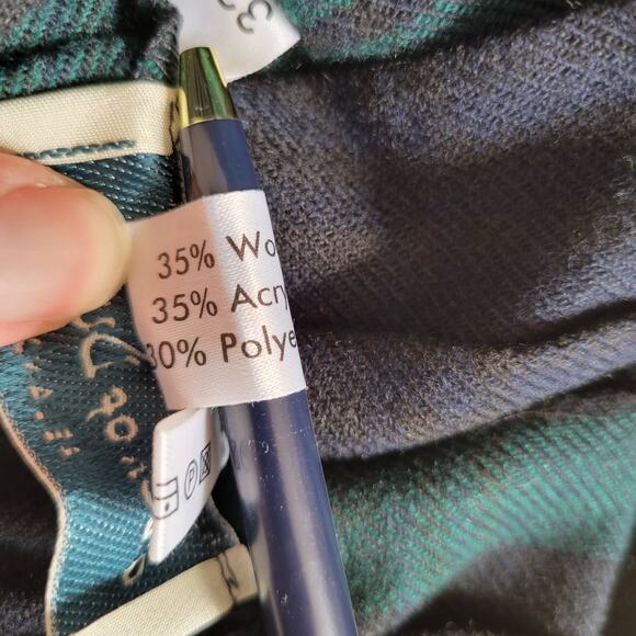 O'Neil of Dublin Plaid Kilt Irish Wrap Wool Blend Pin Tartan Blue Women 32 - Picture 11 of 12